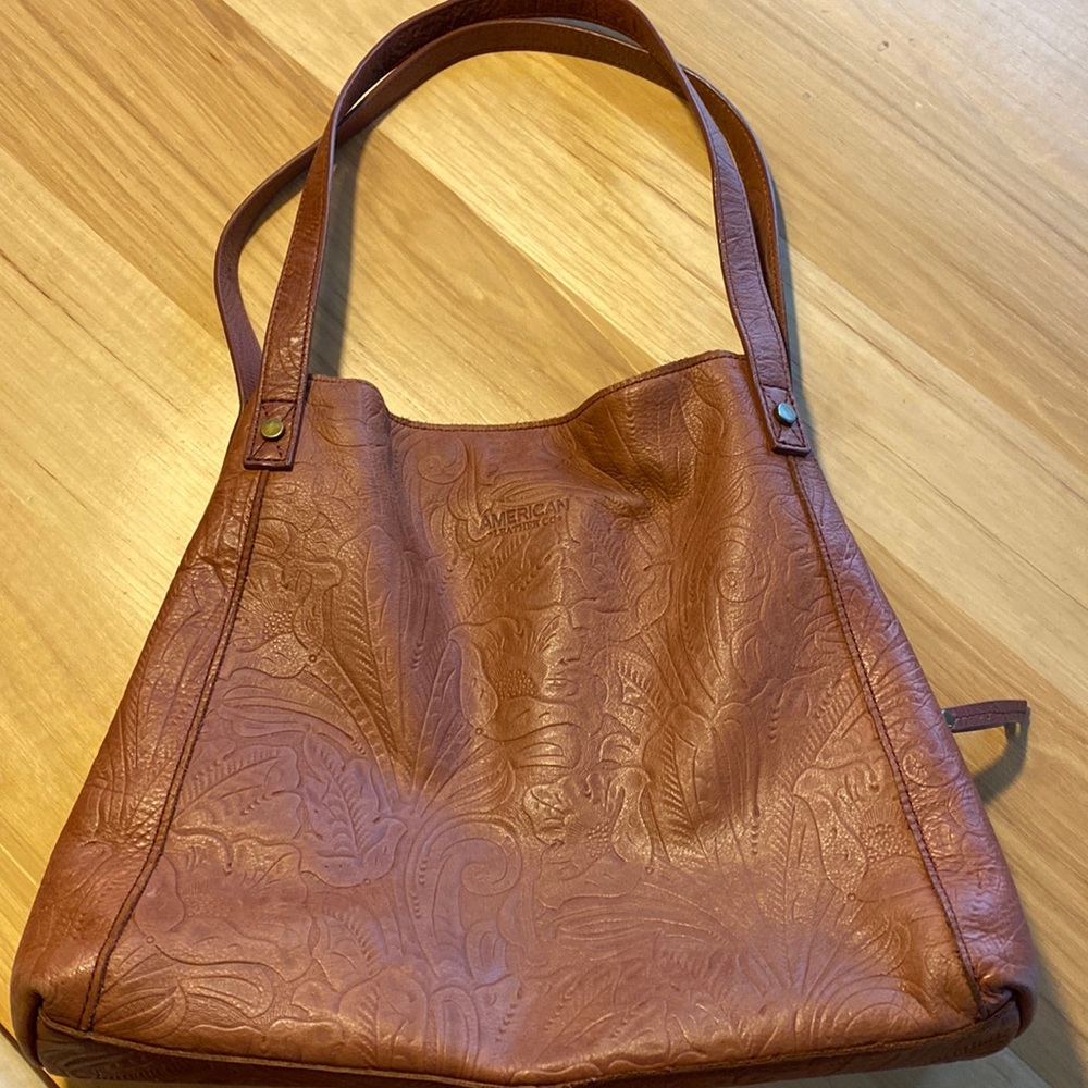 American Leather Co Hobo Triple Compartment Bag